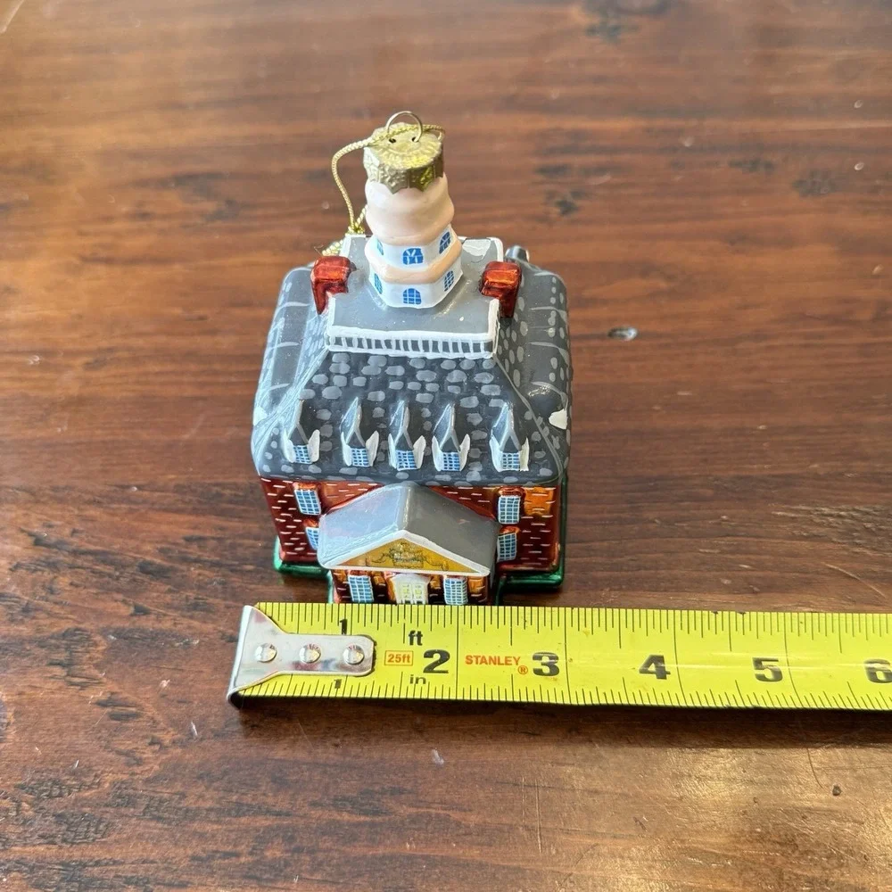 Colonial Williamsburg Governors Palace Ornament Blown‎ Glass Christmas Vtg EUC